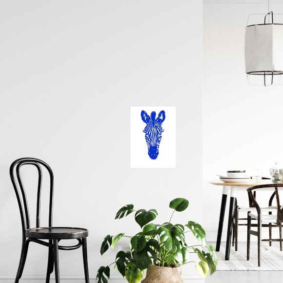 Vibrant Zebra Poster Pink, Red, Blue, Green/ Galantine or Valentine décor, 11x17 - Picture 11 of 13